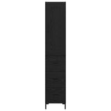 Credenza Rovere Nero 34,5 x 34 x 180 cm Legno truciolato