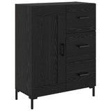 Credenza Rovere Nero 69,5 x 34 x 180 cm Legno truciolato