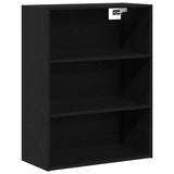 Credenza Rovere Nero 69,5 x 34 x 180 cm Legno truciolato