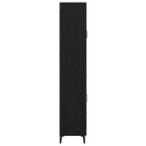 Credenza Rovere Nero 69,5 x 34 x 180 cm Legno truciolato