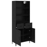 Credenza Rovere Nero 69,5 x 34 x 180 cm Legno truciolato