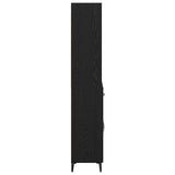 Credenza Rovere Nero 69,5 x 34 x 180 cm Legno truciolato