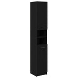 Set di mobili per il bagno 5 pcs Rovere Nero Legno truciolato