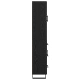 Credenza con cassetto 2 pcs Rovere Nero 69,5 x 34 x 180 cm