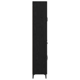 Credenza Rovere Nero 69,5 x 34 x 180 cm Legno truciolato