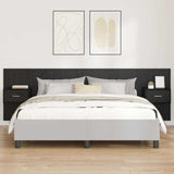 Testata con Comodino 3 pcs Rovere Nero Legno truciolato