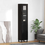 Credenza Rovere Nero 34,5 x 34 x 180 cm Legno truciolato