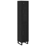 Credenza Rovere Nero 34,5 x 34 x 180 cm Legno truciolato
