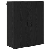 Credenza Rovere Nero 69,5 x 34 x 180 cm Legno truciolato