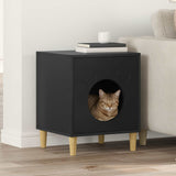 Casa per Gatti Nero 42,5 x 40 x 53 cm Legno truciolato