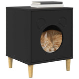 Casa per Gatti Nero 42,5 x 40 x 53 cm Legno truciolato