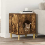 Casa per Gatti Rovere fumé 42,5 x 40 x 53 cm Legno truciolato