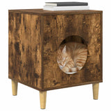 Casa per Gatti Rovere fumé 42,5 x 40 x 53 cm Legno truciolato