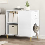Casa per Gatti Bianco Lucido 72 x 42.5 x 70 cm