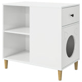 Casa per Gatti Bianco Lucido 72 x 42.5 x 70 cm