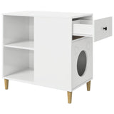Casa per Gatti Bianco Lucido 72 x 42.5 x 70 cm