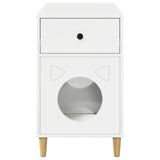 Casa per Gatti Bianco Lucido 72 x 42.5 x 70 cm