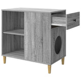 Casa per Gatti Grigio Sonoma 72 x 42.5 x 70 cm