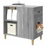 Casa per Gatti Grigio Sonoma 72 x 42.5 x 70 cm