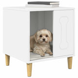 Cuccia per cani Bianco Lucido 44 x 42 x 49 cm Legno truciolato