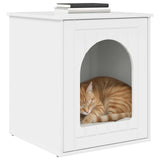 Casa per Gatti Bianco Lucido 53 x 52 x 62 cm Legno truciolato
