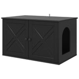 Casa per Gatti Nero 85 x 55 x 50,5 cm Legno truciolato