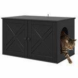 Casa per Gatti Nero 85 x 55 x 50,5 cm Legno truciolato