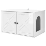 Casa per Gatti Bianco Lucido 85 x 55 x 50 cm Legno truciolato