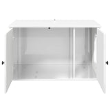 Casa per Gatti Bianco Lucido 85 x 55 x 50 cm Legno truciolato