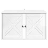 Casa per Gatti Bianco Lucido 85 x 55 x 50 cm Legno truciolato