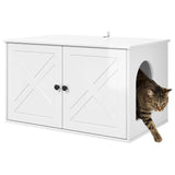 Casa per Gatti Bianco Lucido 85 x 55 x 50 cm Legno truciolato