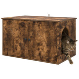 Casa per Gatti Rovere fumé 85 x 55 x 50 cm Legno truciolato