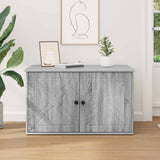 Casa per Gatti Grigio Sonoma 85 x 55 x 50 cm Legno truciolato
