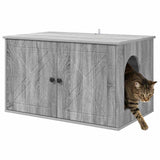 Casa per Gatti Grigio Sonoma 85 x 55 x 50 cm Legno truciolato