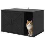 Casa per Gatti Nero 85 x 55 x 50 cm Legno truciolato