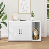 Casa per Gatti Bianco Lucido 85 x 55 x 50 cm Legno truciolato