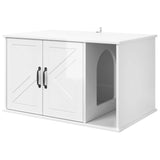 Casa per Gatti Bianco Lucido 85 x 55 x 50 cm Legno truciolato