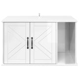 Casa per Gatti Bianco Lucido 85 x 55 x 50 cm Legno truciolato