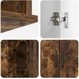 Casa per Gatti Rovere fumé 85 x 55 x 50 cm Legno truciolato
