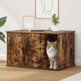 Casa per Gatti Rovere fumé 85 x 55 x 50 cm Legno truciolato