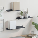 Mensola sospesa 3 pcs Antracite 40 x 9 x 2,5 cm Acciaio