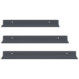 Mensola sospesa 3 pcs Antracite 40 x 9 x 2,5 cm Acciaio