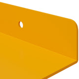 Mensola sospesa 4 pcs Giallo senape 30 x 9 x 2,5 cm Acciaio