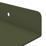 Mensola sospesa 4 pcs Verde oliva 30 x 9 x 2,5 cm Acciaio