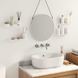 Mensola sospesa 4 pcs Bianco 30 x 9 x 2,5 cm Acciaio