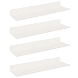Mensola sospesa 4 pcs Bianco 30 x 9 x 2,5 cm Acciaio