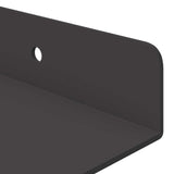Mensola sospesa 4 pcs Nero 40 x 8,5 x 2,5 cm Acciaio