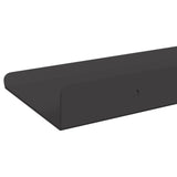 Mensola sospesa 4 pcs Nero 40 x 8,5 x 2,5 cm Acciaio
