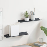 Mensola sospesa 2 pcs Antracite 40 x 8,5 x 2,5 cm Acciaio