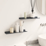 Mensola sospesa 2 pcs Antracite 40 x 8,5 x 2,5 cm Acciaio
